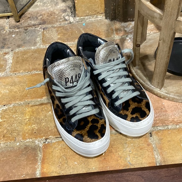 P448 Shoes - P448 Leopard Print Platform Sneakers Size EU 36
